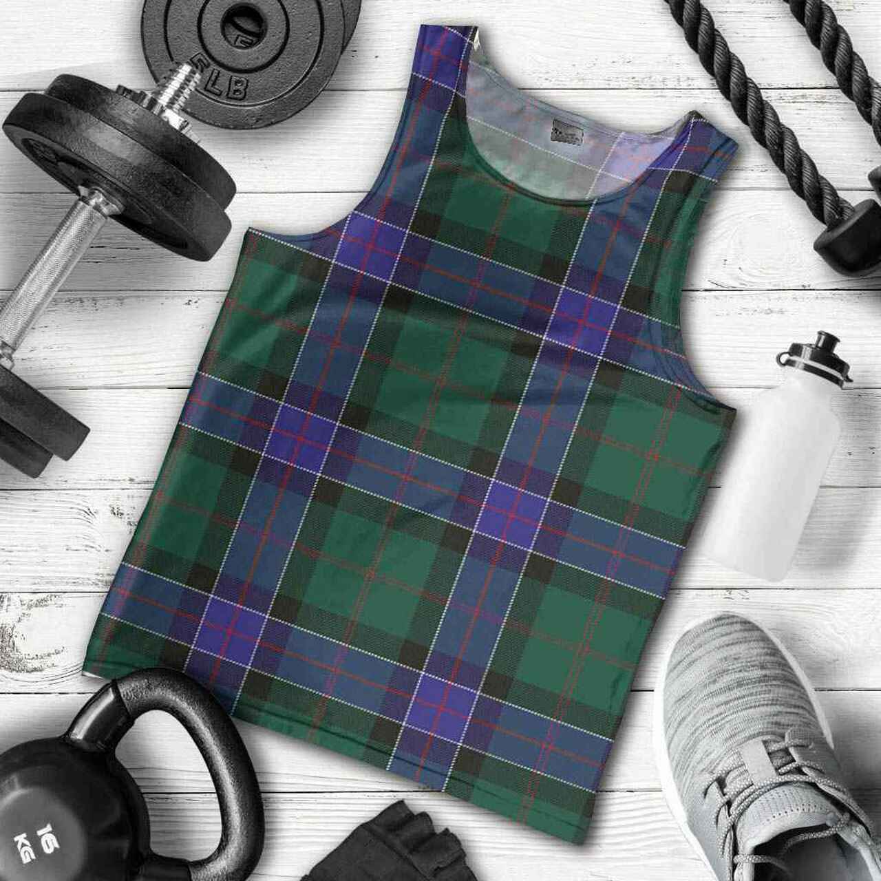 Sinclair Hunting Modern Tartan Plaid Men Tank Top