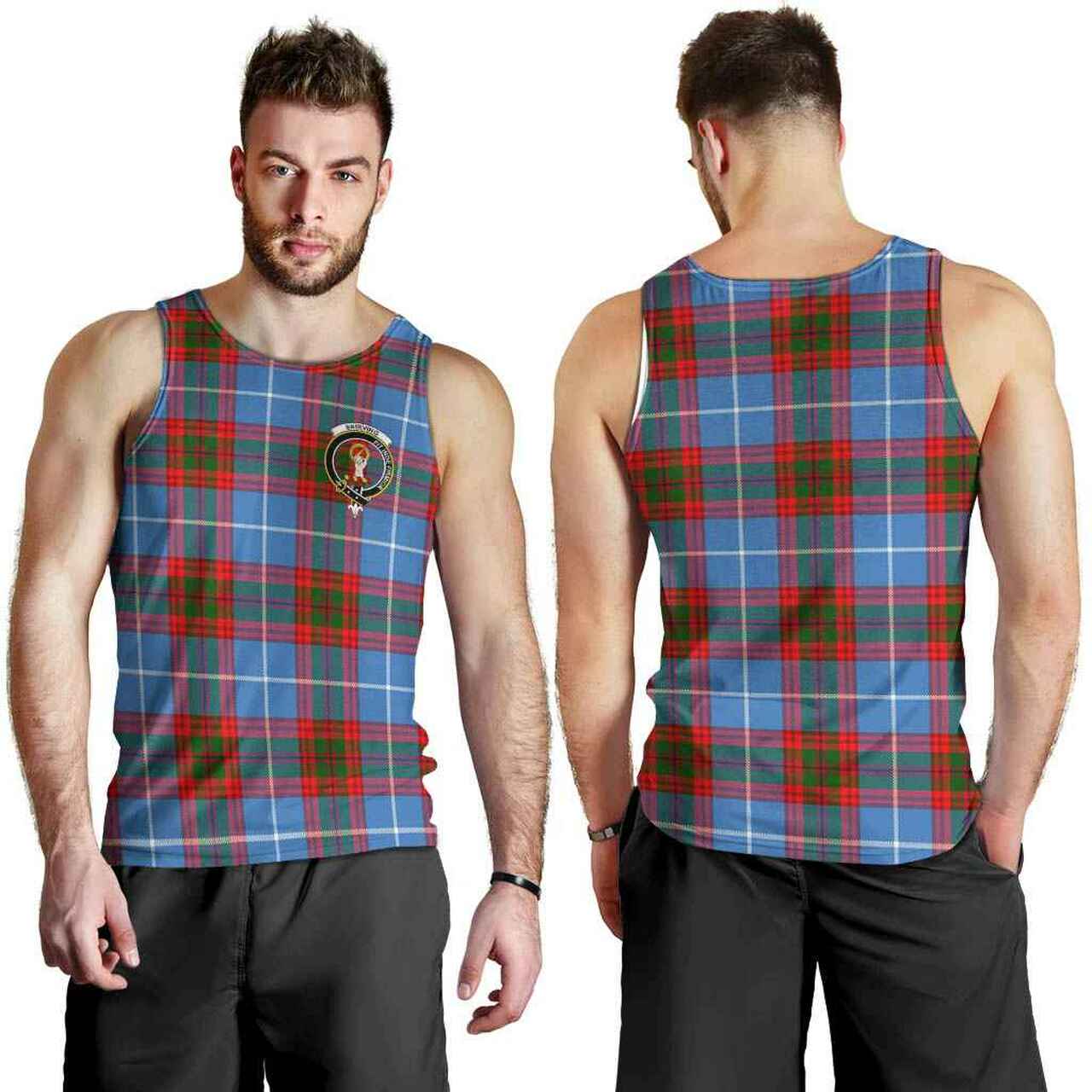 Skirving Tartan Crest Men Tank Top