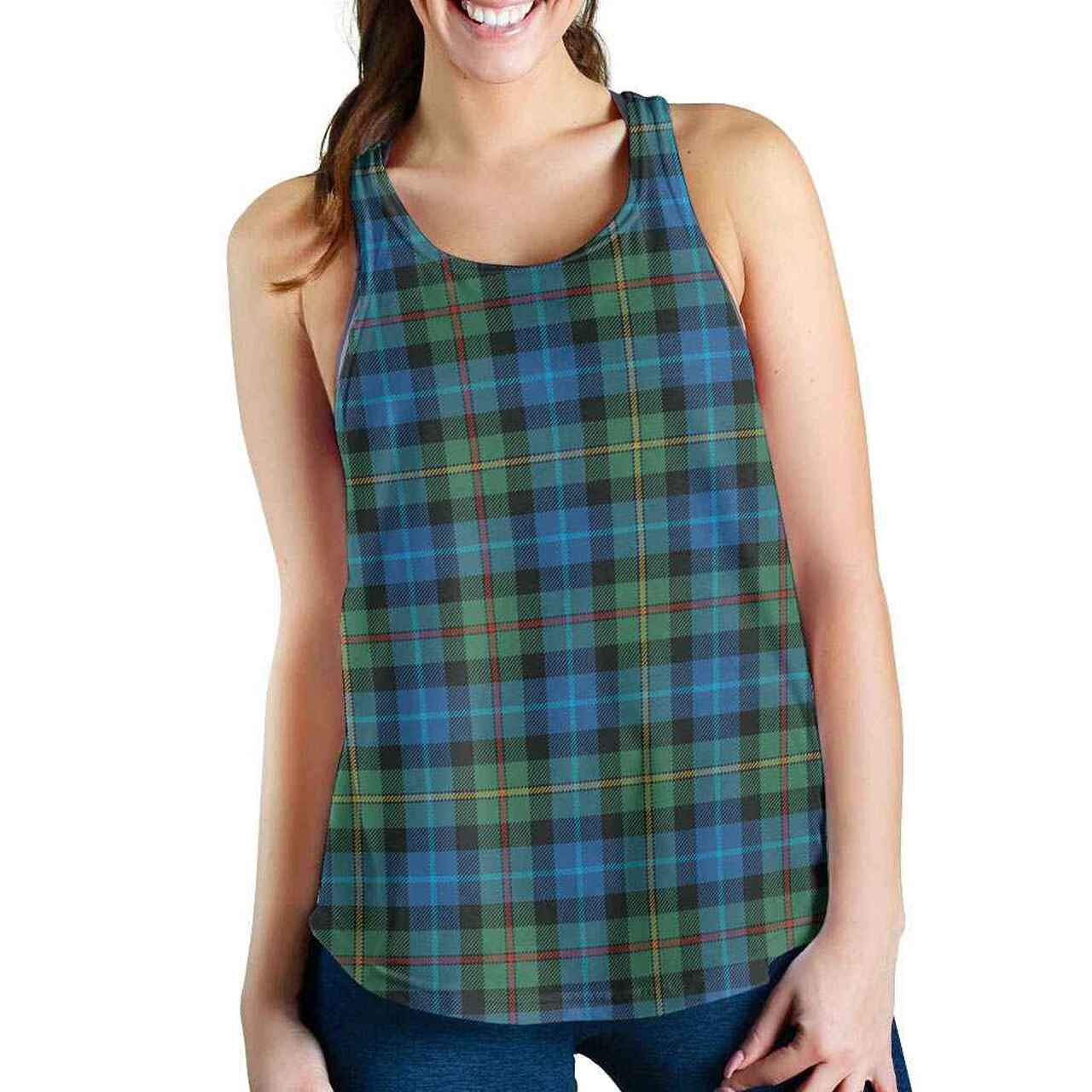 Smith Ancient Tartan Plaid Women Racerback Tank