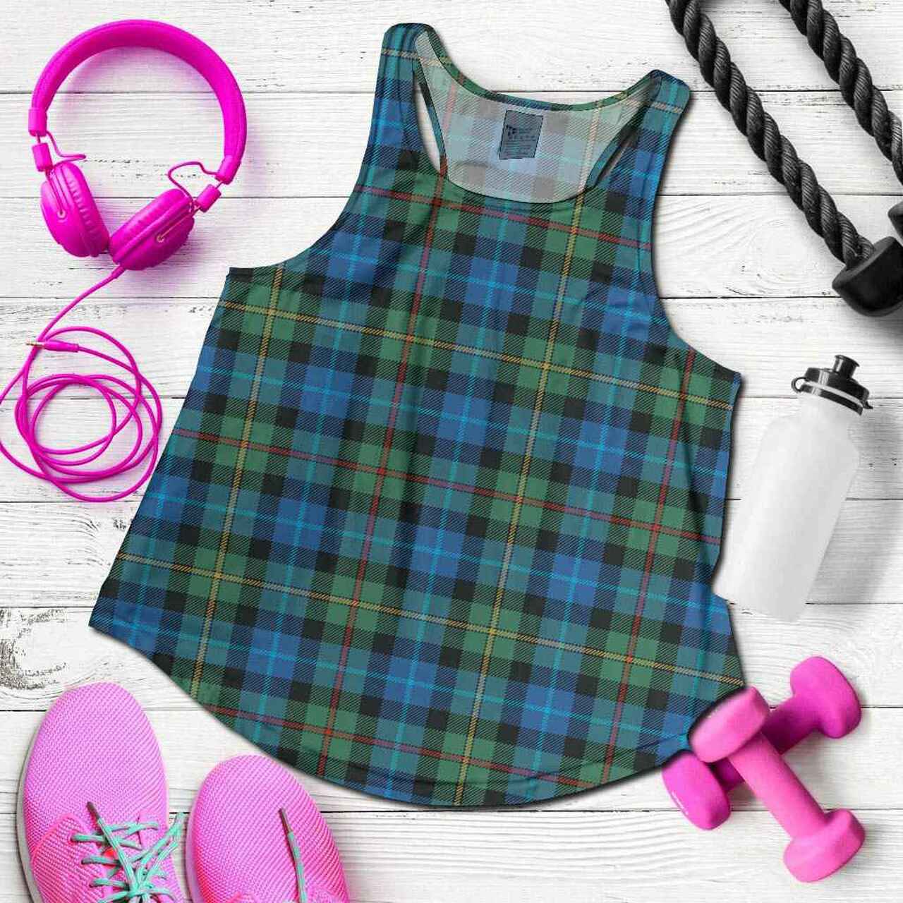 Smith Ancient Tartan Plaid Women Racerback Tank