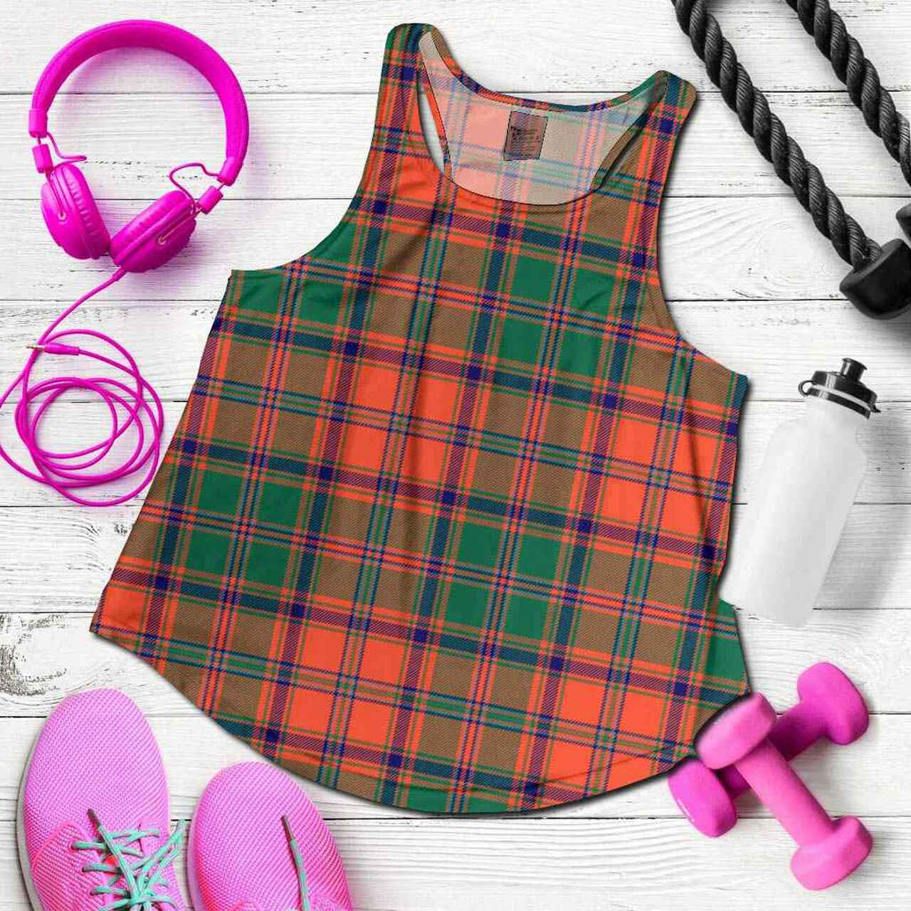 Stewart of Appin Ancient Tartan Plaid Women Racerback Tank