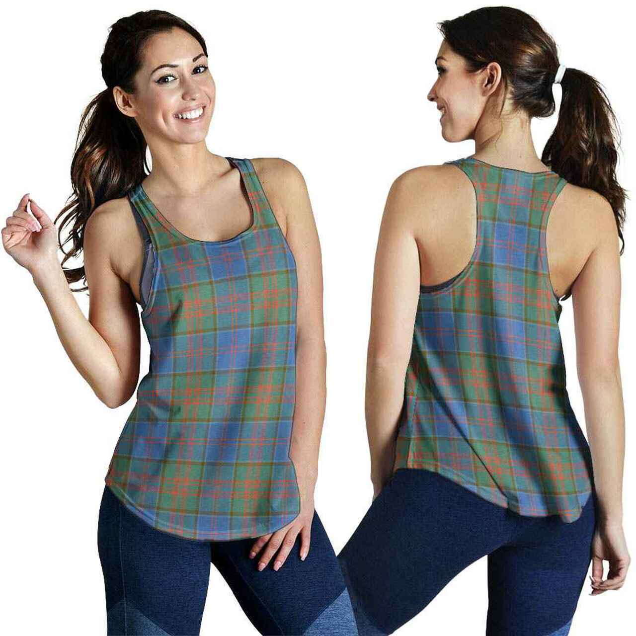 Stewart of Appin Hunting Ancient Tartan Plaid Women Racerback Tank