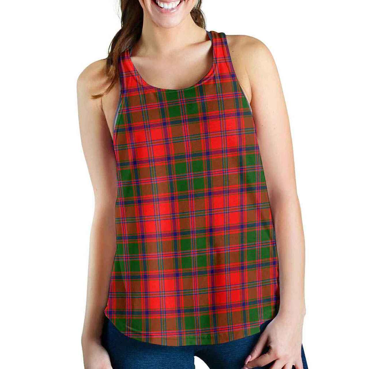 Stewart of Appin Modern Tartan Plaid Women Racerback Tank