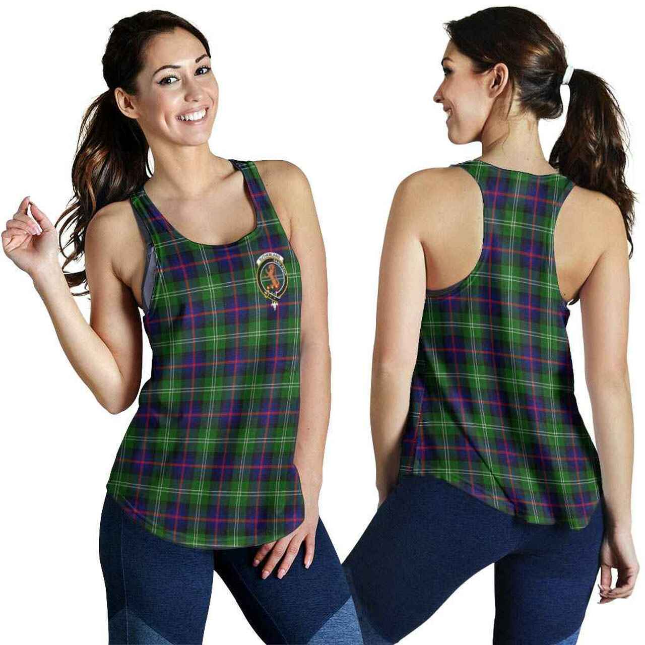 Sutherland I Tartan Crest Women Racerback Tank