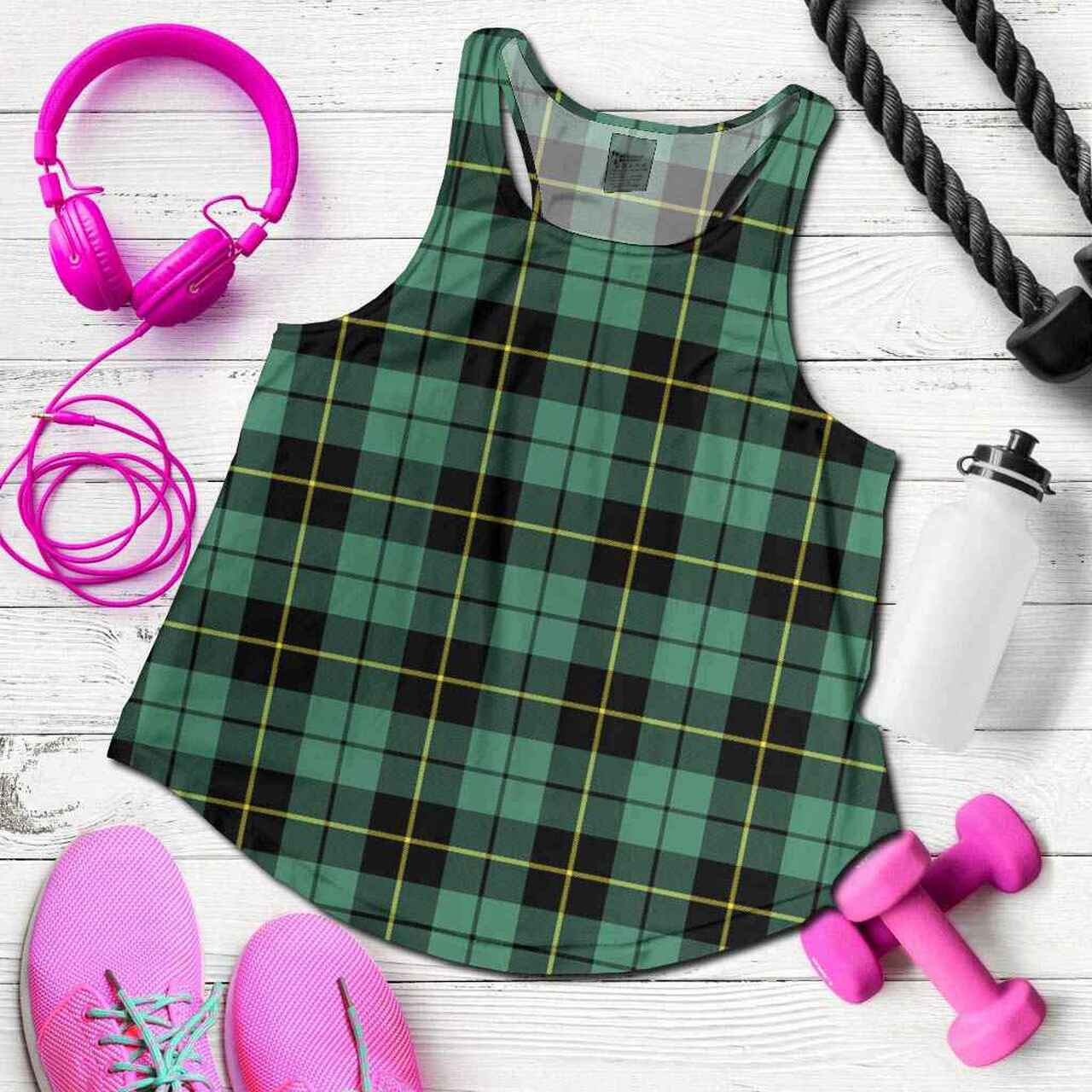 Wallace Hunting Ancient Tartan Plaid Women Racerback Tank