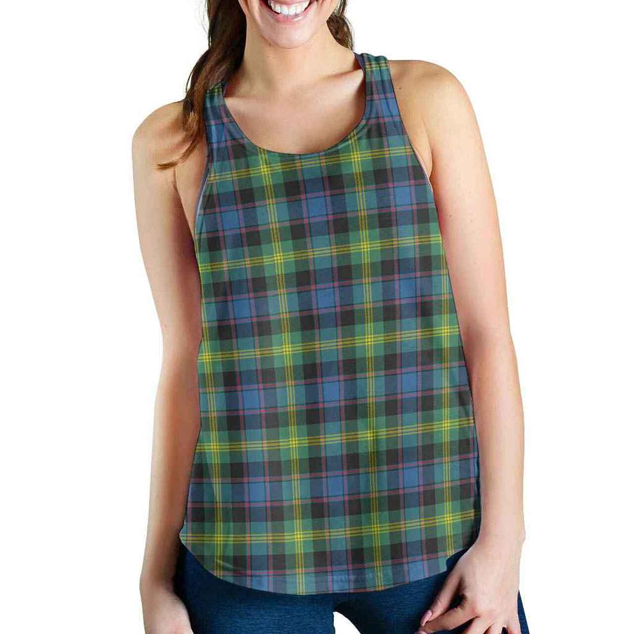 Watson Ancient Tartan Plaid Women Racerback Tank