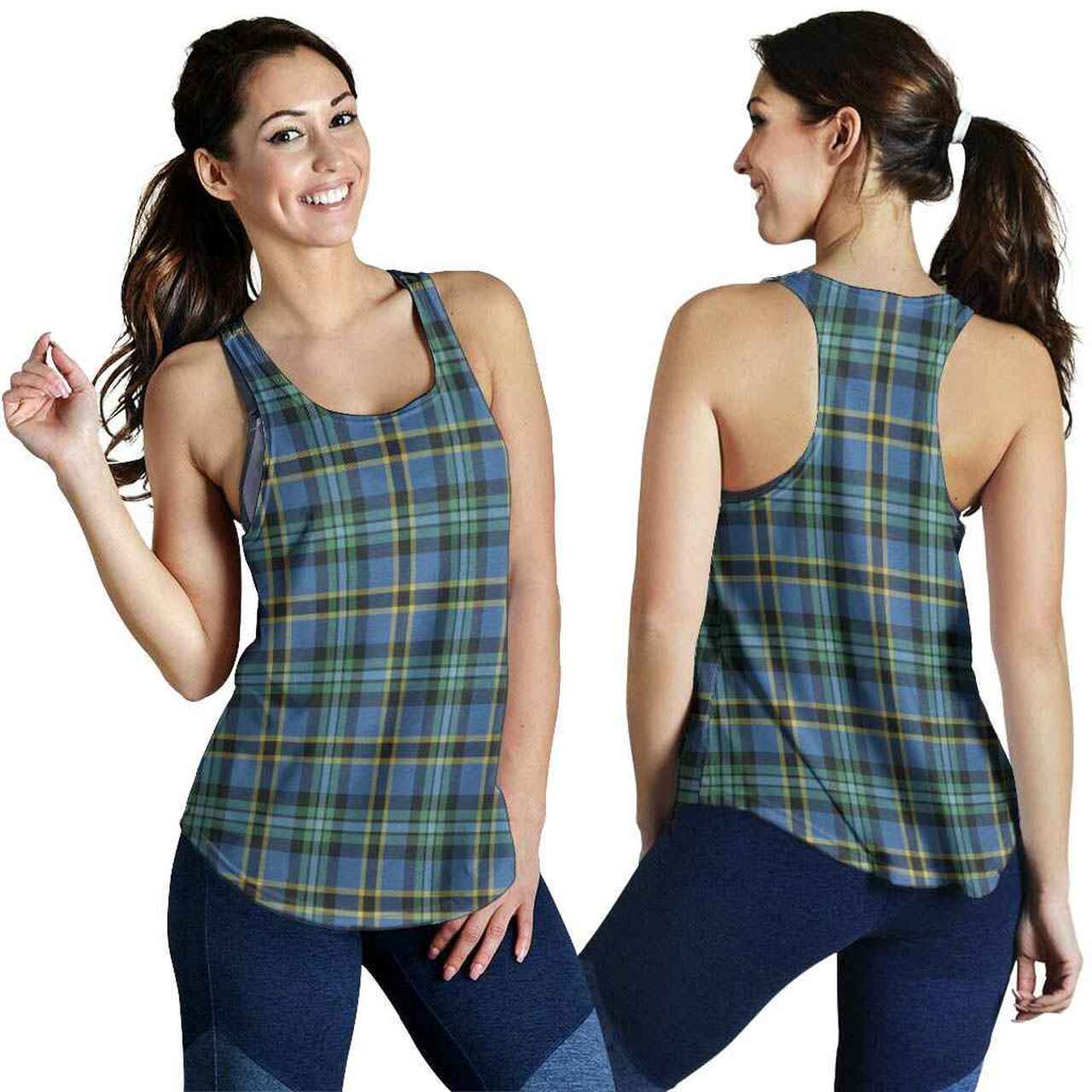 Weir Ancient Tartan Plaid Women Racerback Tank