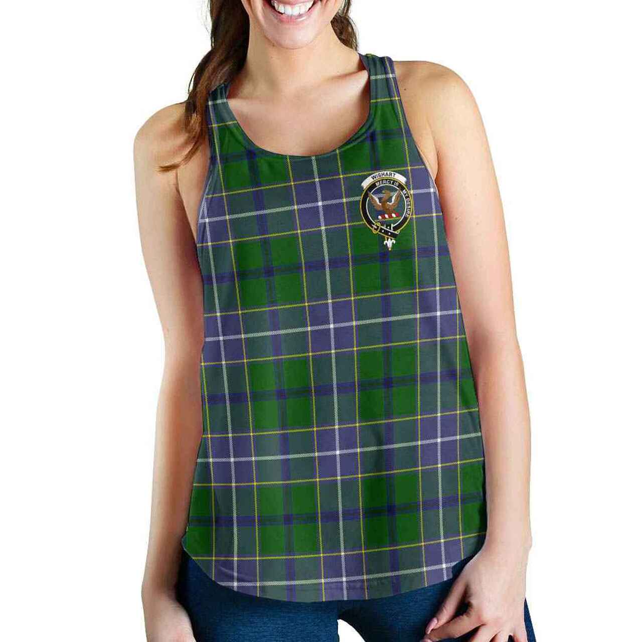 Wishart Tartan Crest Women Racerback Tank