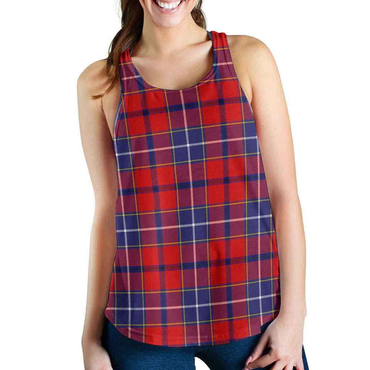 Wishart Dress Tartan Plaid Women Racerback Tank