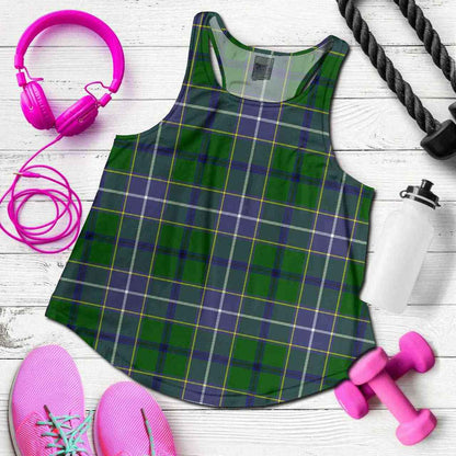 Wishart Hunting Modern Tartan Plaid Women Racerback Tank